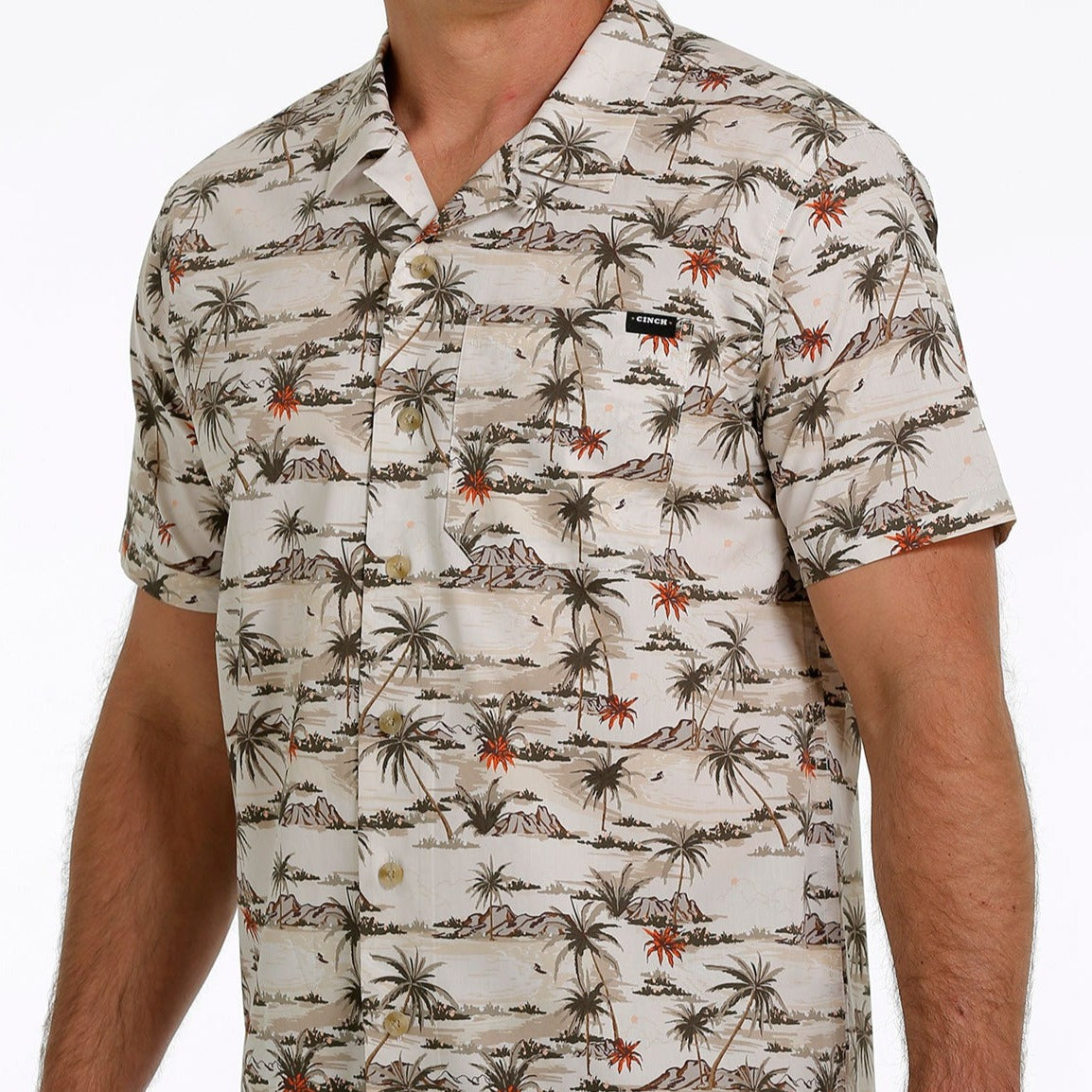 Tropical short store sleeve button up