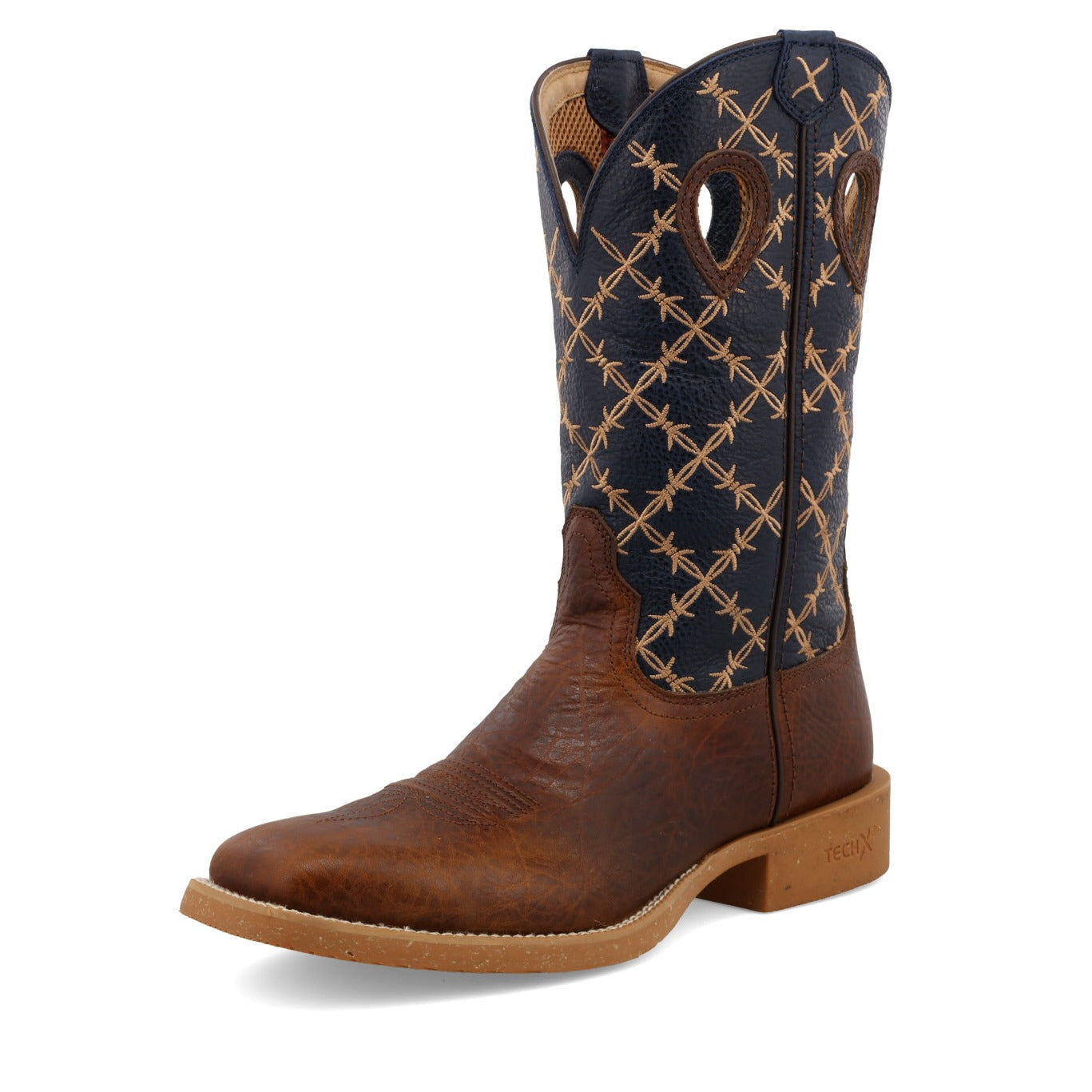 Twisted X Men s Tech X Rustic Brown and Navy Western Boot