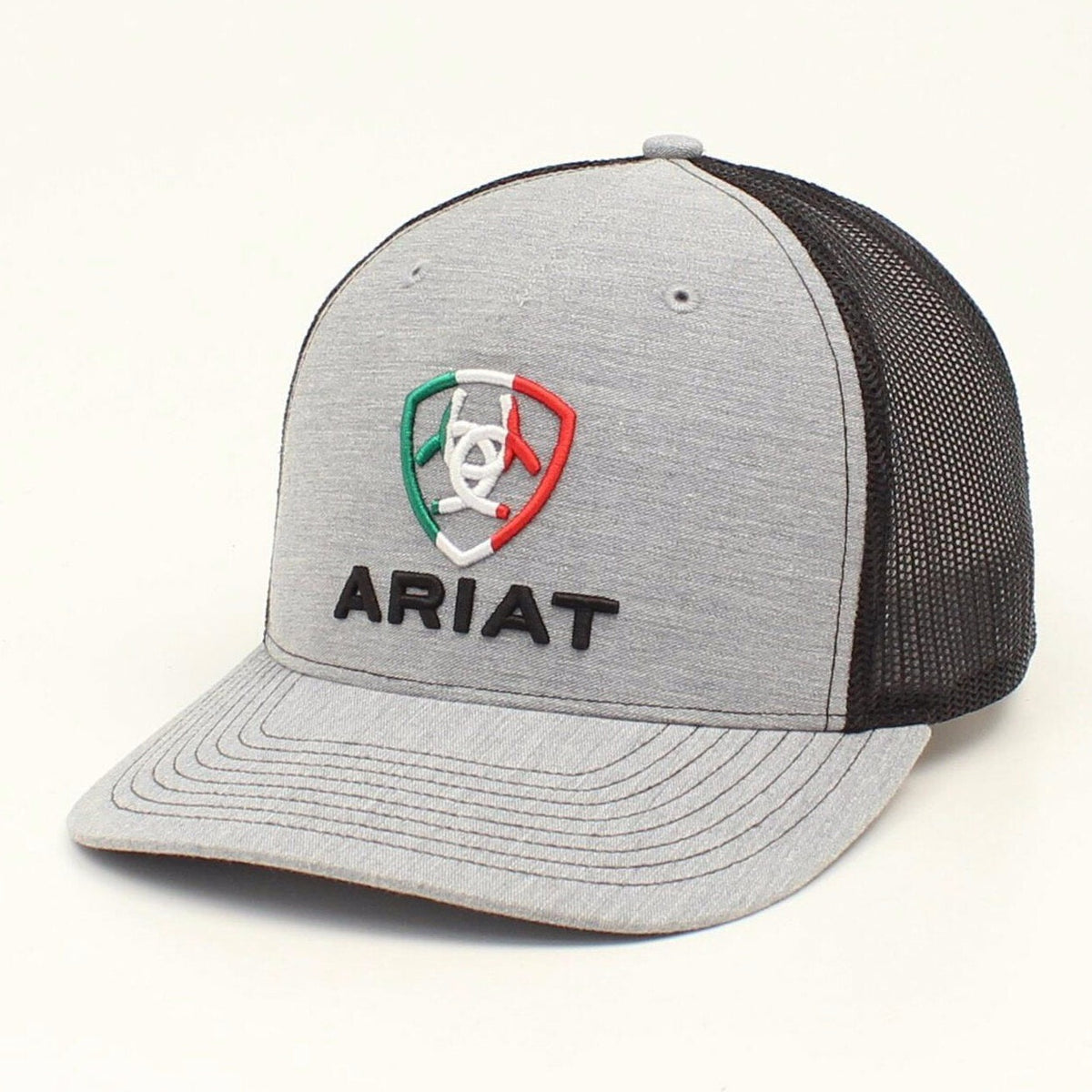 Ariat Men's Mexican Flag Shield Logo Trucker Cap