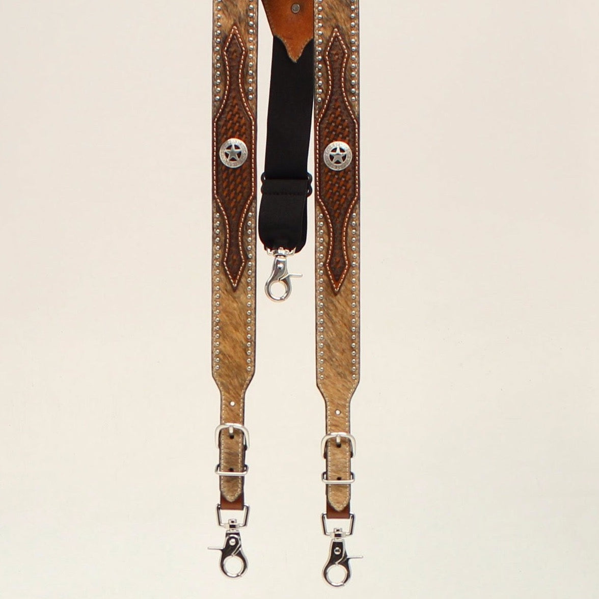 Nocona® Men's Brown Leather Galluse Suspenders