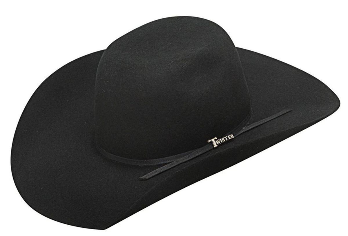 Twister Youth Black Wool Felt Cowboy Hat
