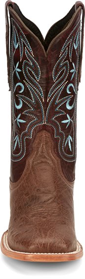 Tony Lama Women's Tinrose Tabac Smooth Ostrich Square Toe Boot