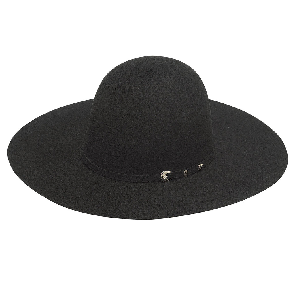 Twister 3X Select Wool Open Crown/Flat Brim Black Cowboy Hat