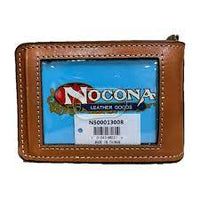 Nocona Men's Tan Sunflower Bifold Leather Money Clip Wallet