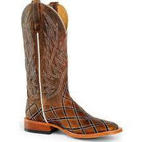 Horse Power Distressed Brown with Moka Zigzag Patchwork Boot