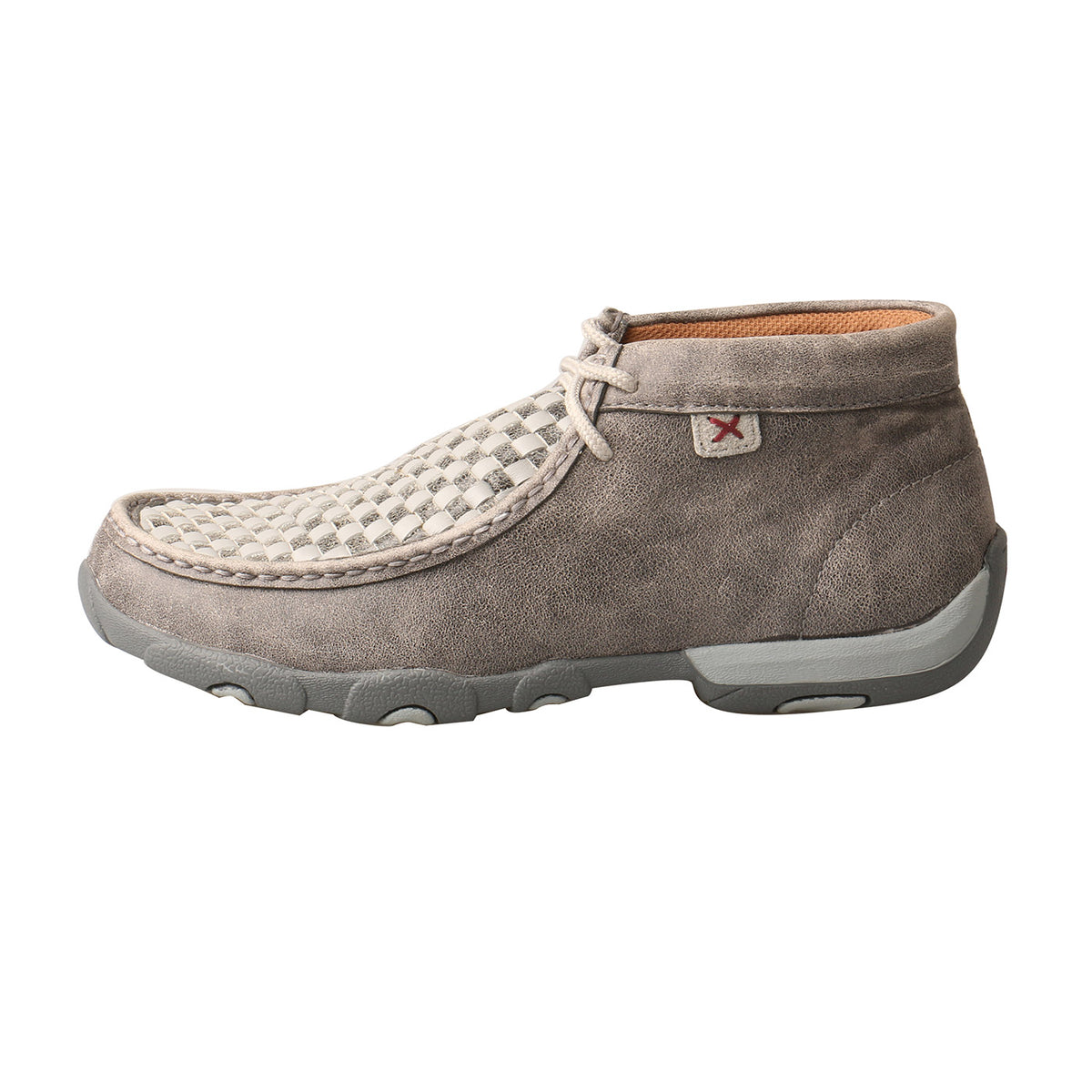 Twisted X Women's Chukka Driving Moc- Woven Grey and Grey