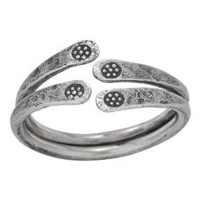 Sterling Silver Twins Double Wrap Ring