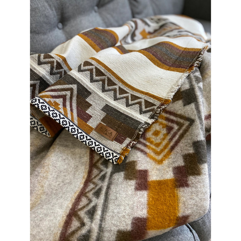 Artisan Wool Blanket  Heavy Weight- Rust
