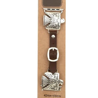 Thunderbird Concho Adjustable Watch Band-Brown