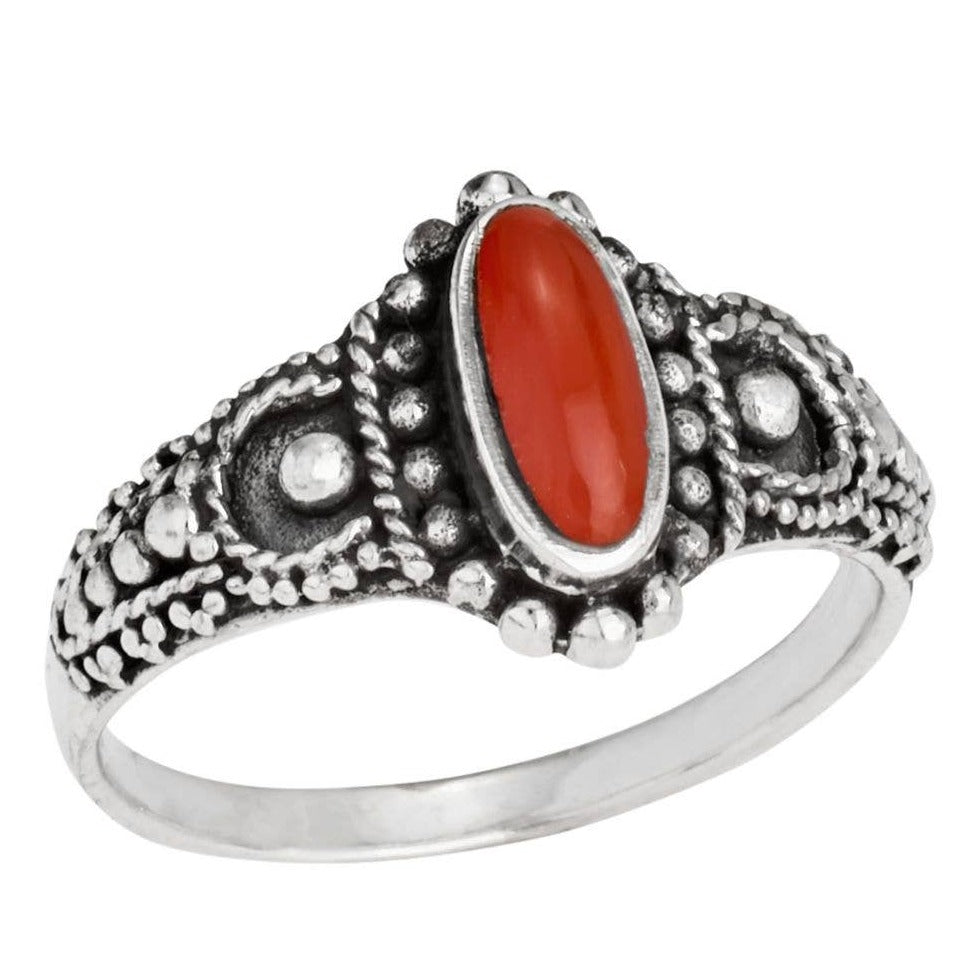 Sterling Silver Cayenne Carnelian Ring