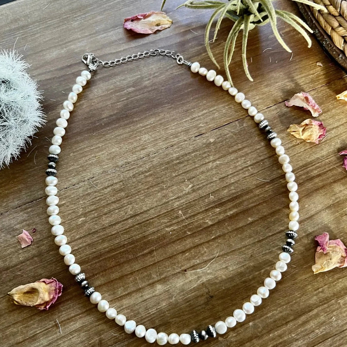 18" 5mm Authentic Navajo Pearl with Fresh Water Pearls