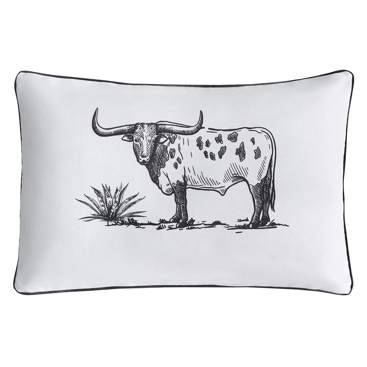 Ranch Life Steer Decorative Throw Pillow