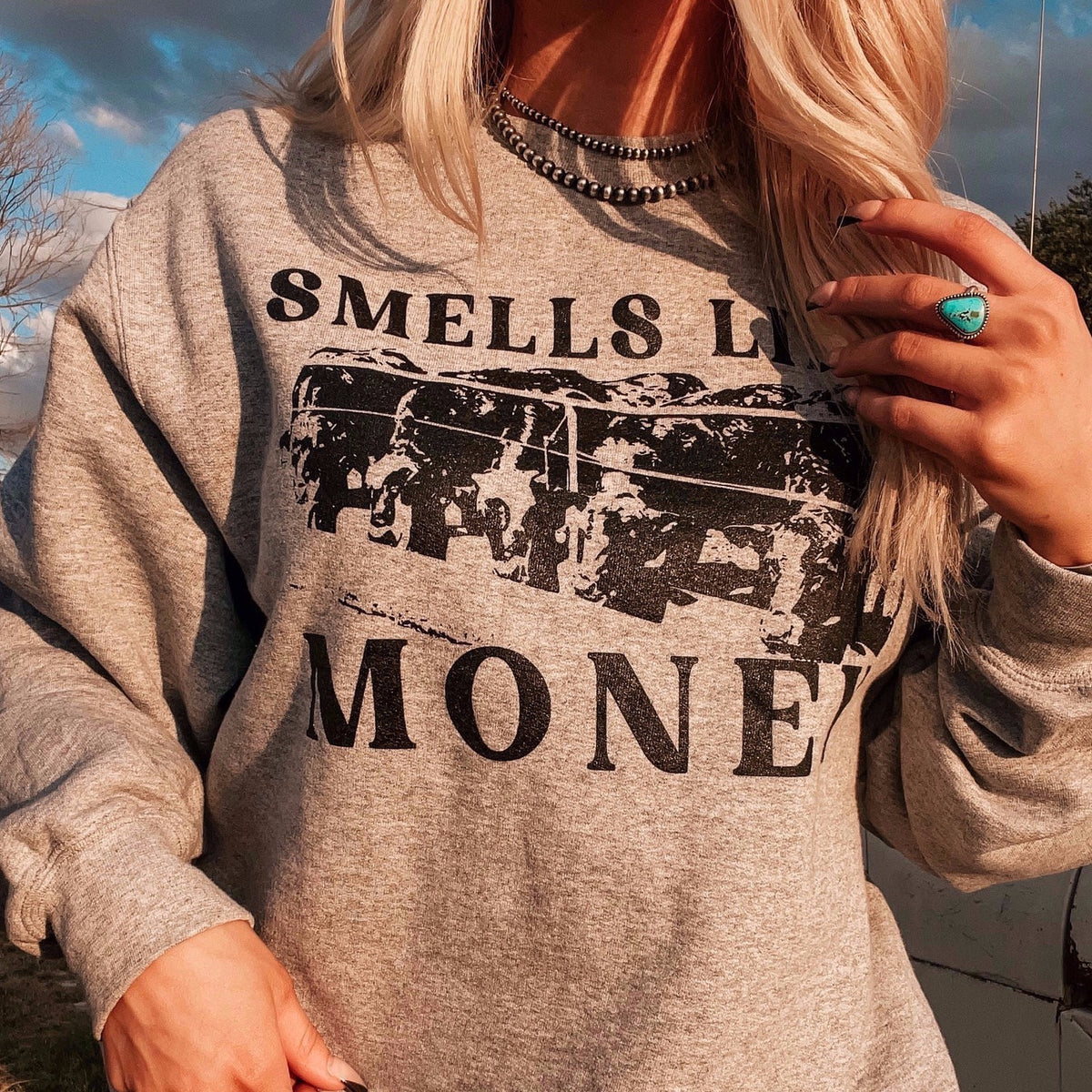 Smells Like Money Crew Neck Sweatshirt