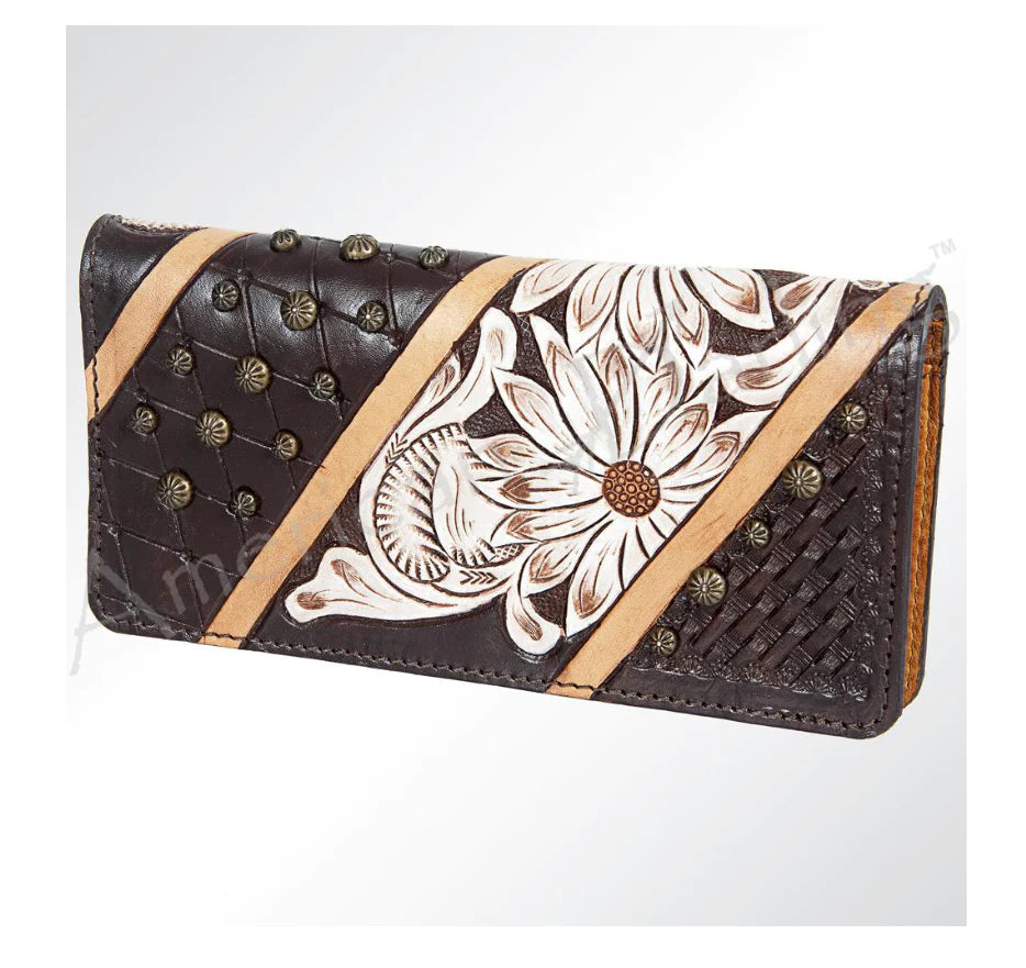 American Darling Floral Tooled Leather Wallet