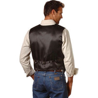 Scully Men's Boar Snap Front Vest in Espresso