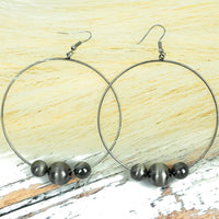 Tryon Pearl Hoop Earrings (3 colors available)