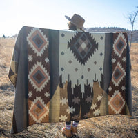 Andean Alpaca Wool Blanket - Mojave Brown