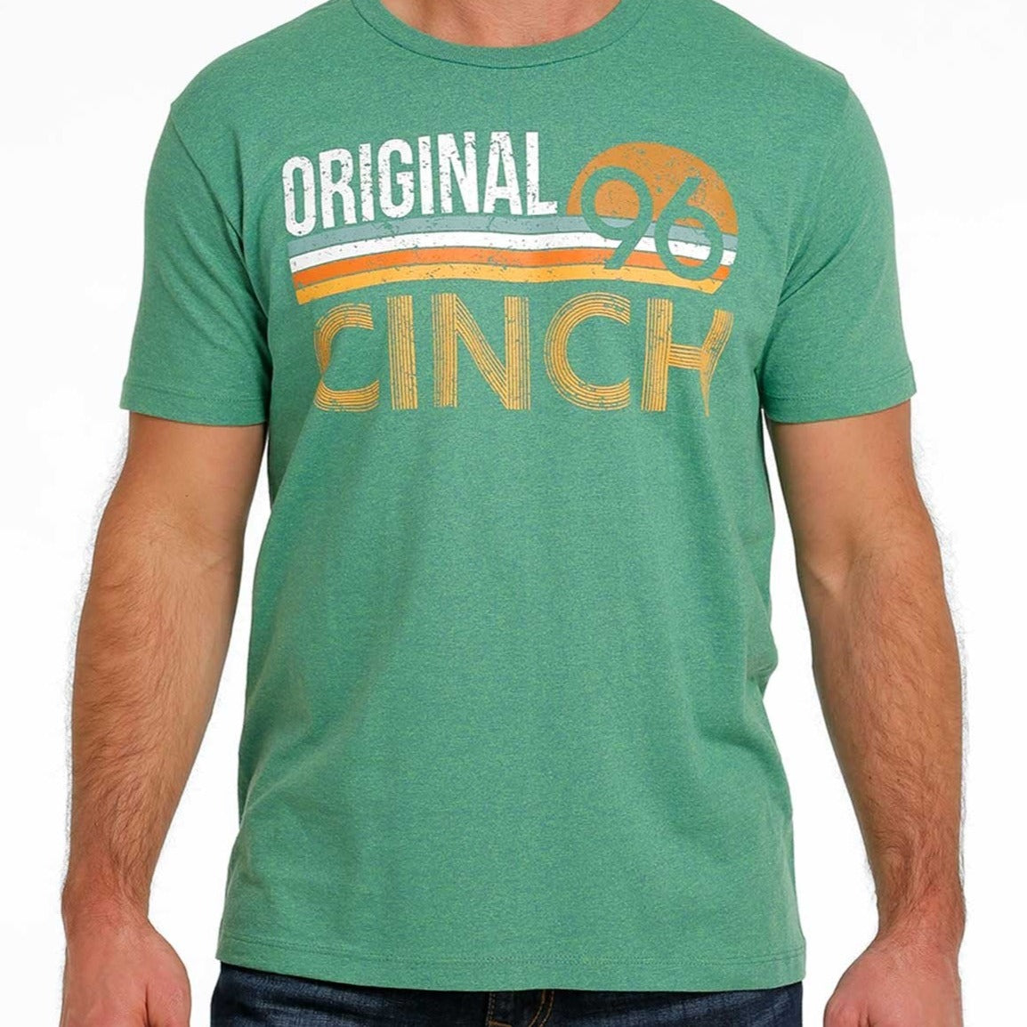 Cinch Men's Original 96 T-Shirt- Heather Green