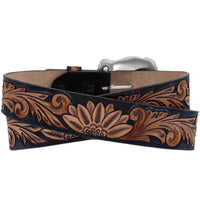 Tony Lama Women's Delheart Daisy Leather Belt