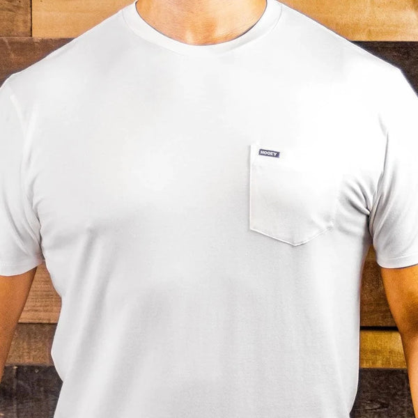 Hooey Men's San Jose Bamboo Pocket Tee in White